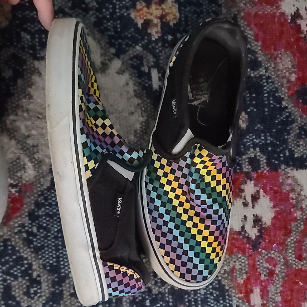 Vans Colorful Checkered Slip-On Sneakers